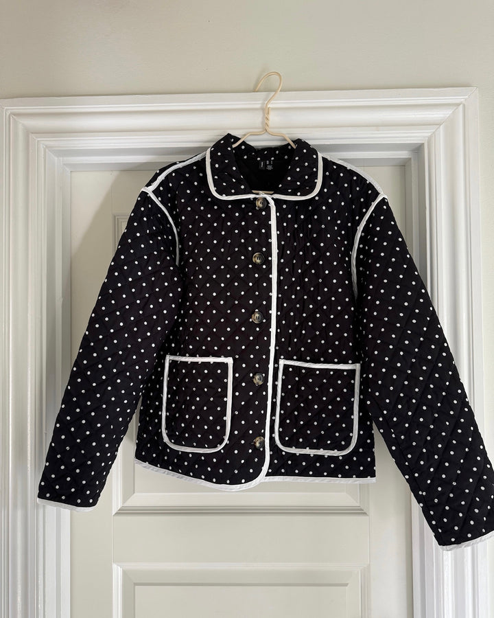 Vero Moda jakke sanne ls quilted black/dots