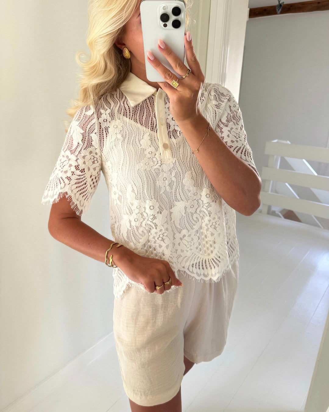 Y.A.S top koi ss lace pristine