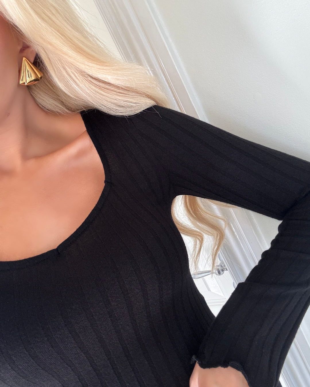 Pieces kjole iris ls ankle black - FORUDBESTILLING LEV. UGE 35