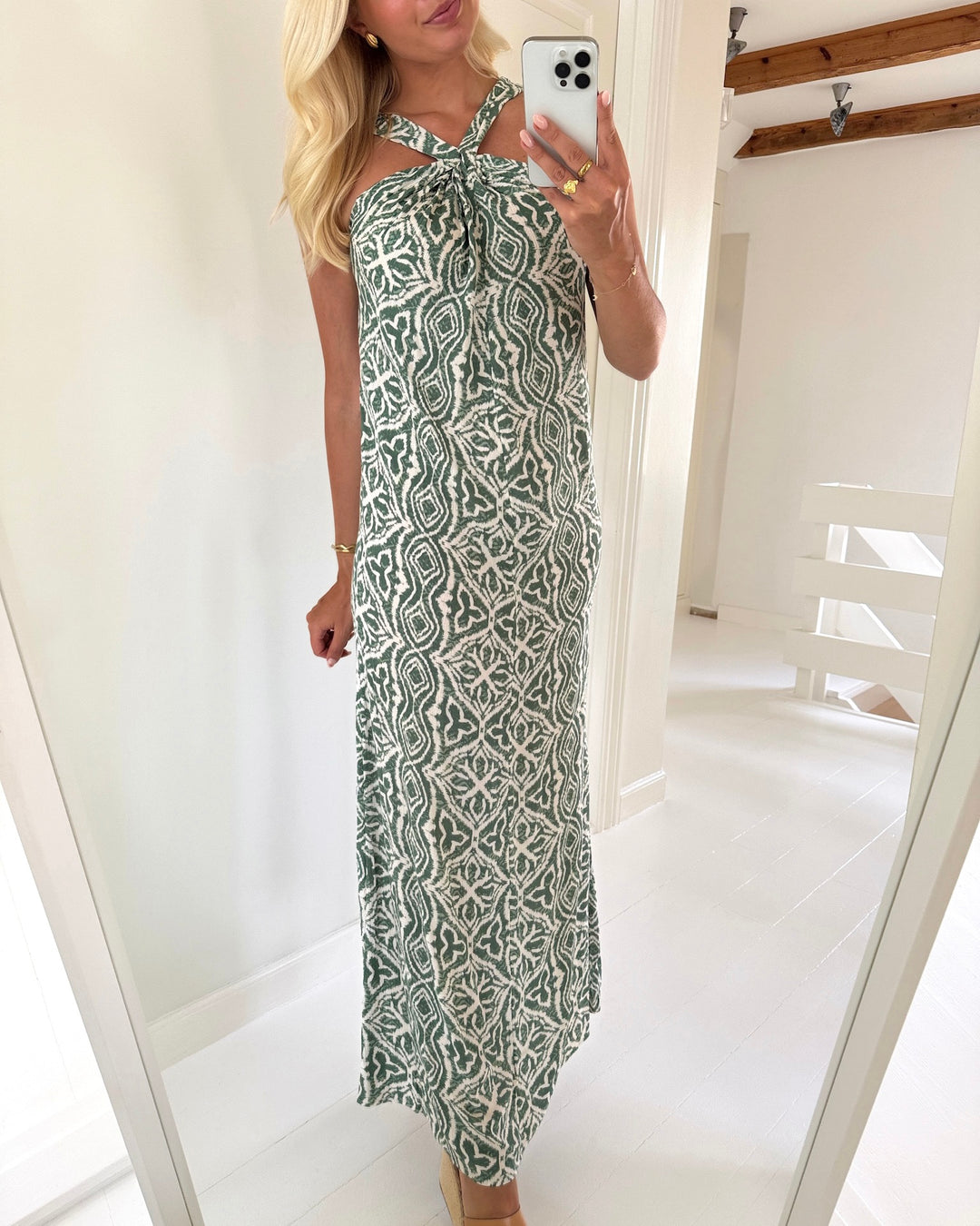 Vero Moda kjole menny sl knot laurel wreath/camille
