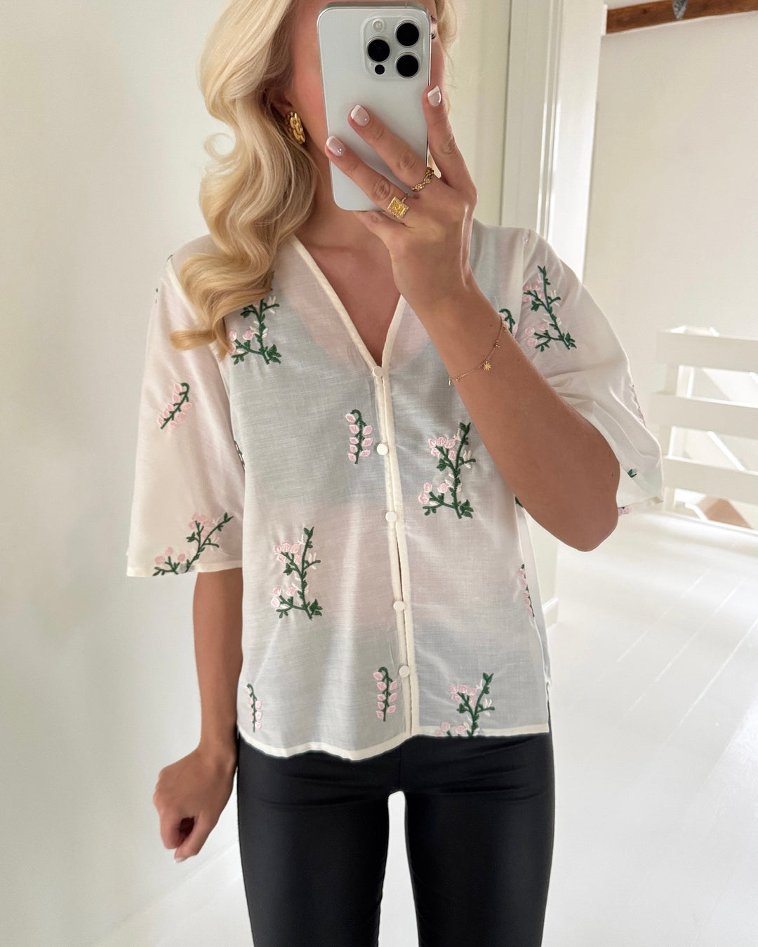 Love&Divine skjorte love1375-1 cream/flower