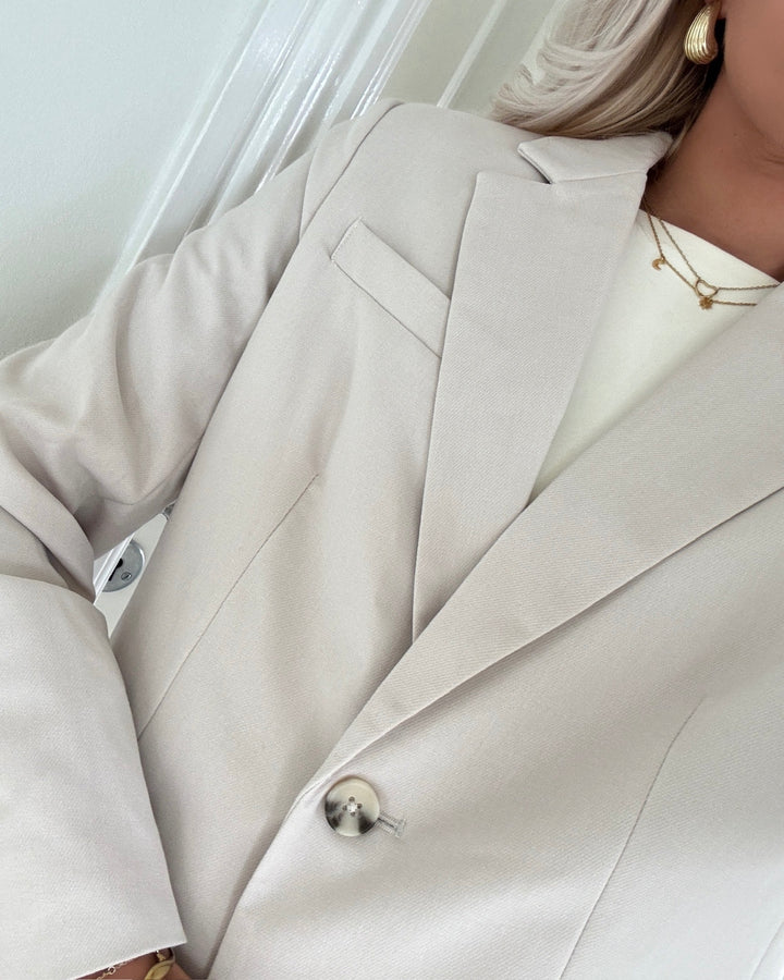 Vero Moda blazer ila ls oatmeal