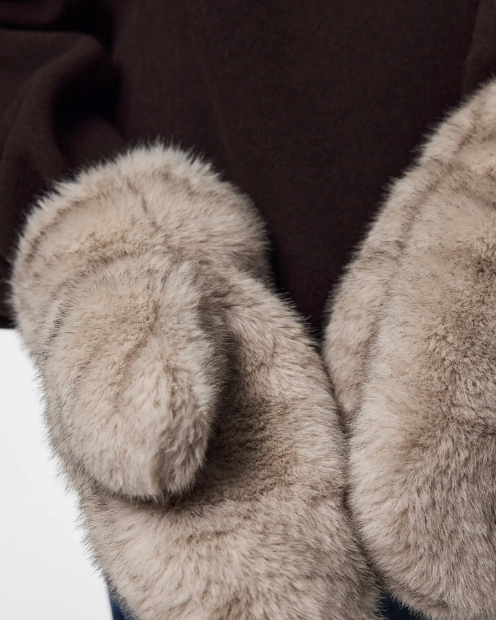 Pieces handsker jutlandia mittens greige