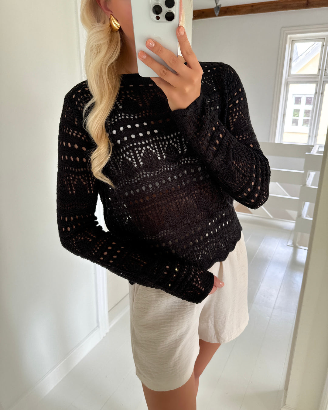 JDY bluse sun lay ls boatneck black