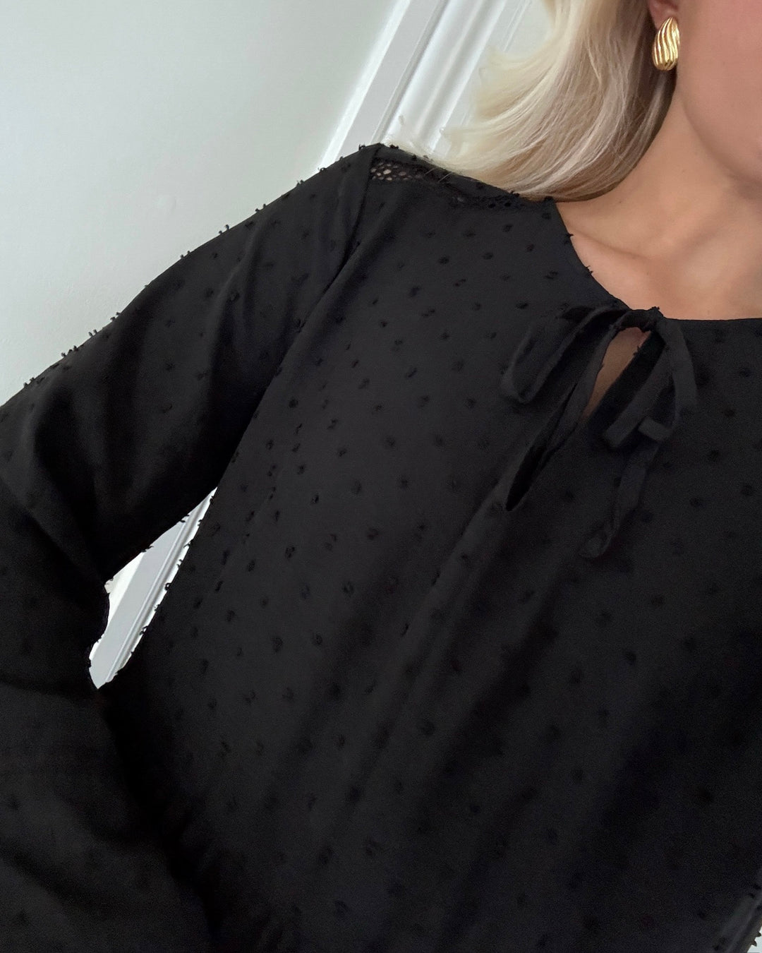 JDY kjole train dobby ls layer black