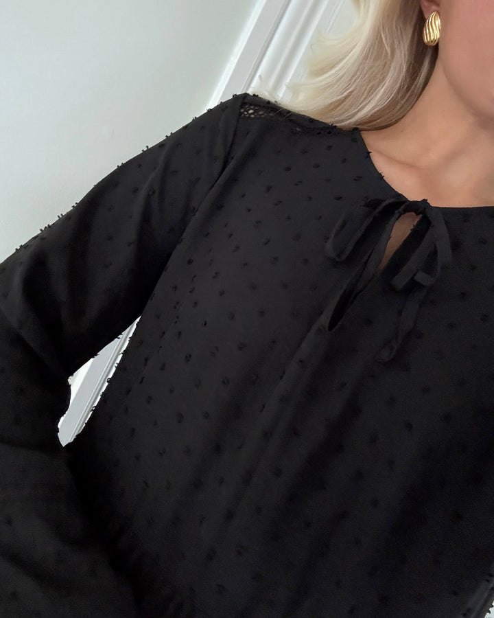 JDY kjole train dobby ls layer black