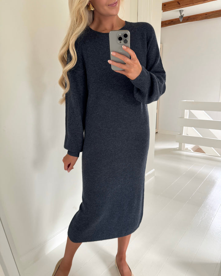 JDY kjole rue life ls maxi total eclipse/melange