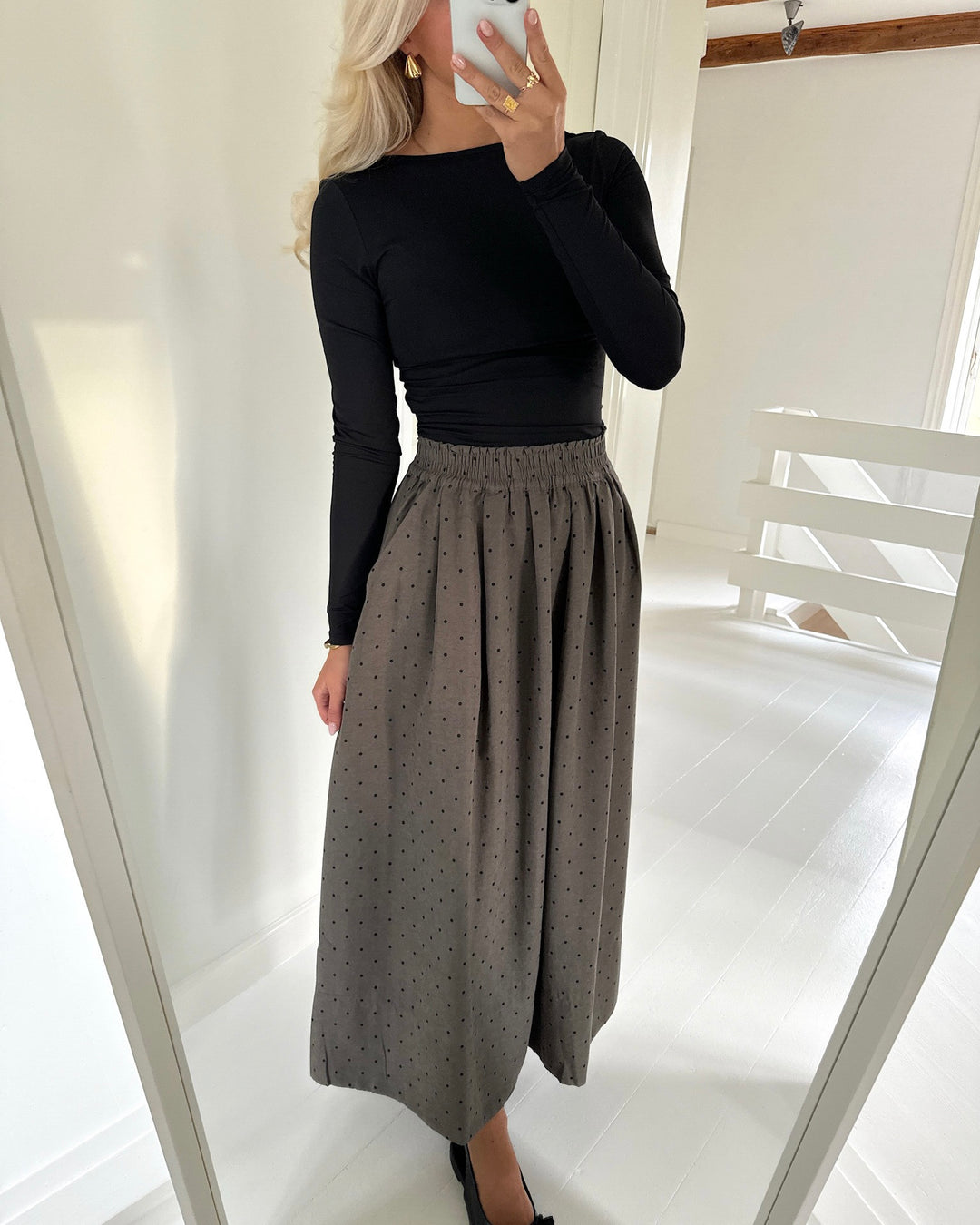 Sister's Point nederdel usla-l.sk3 grey dot - FORUDBESTILLING LEV. UGE 1