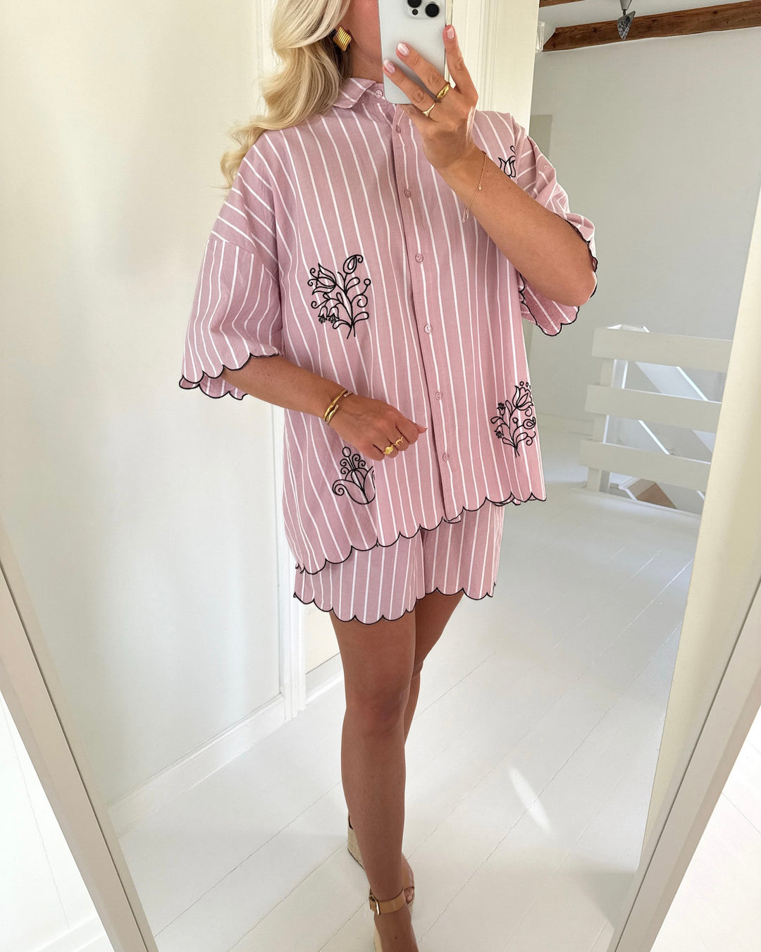 Sister's Point skjorte ella-n.sh11 mauve stripes - FORUDBESTILLING LEV. UGE 23