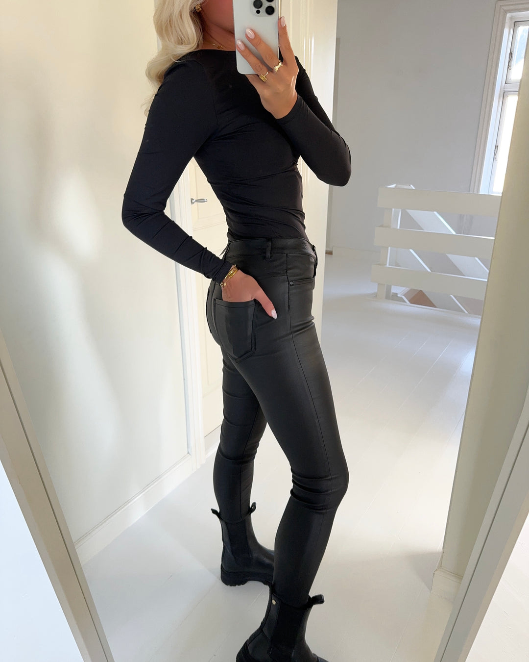 JDY bukser new thunder coated high black