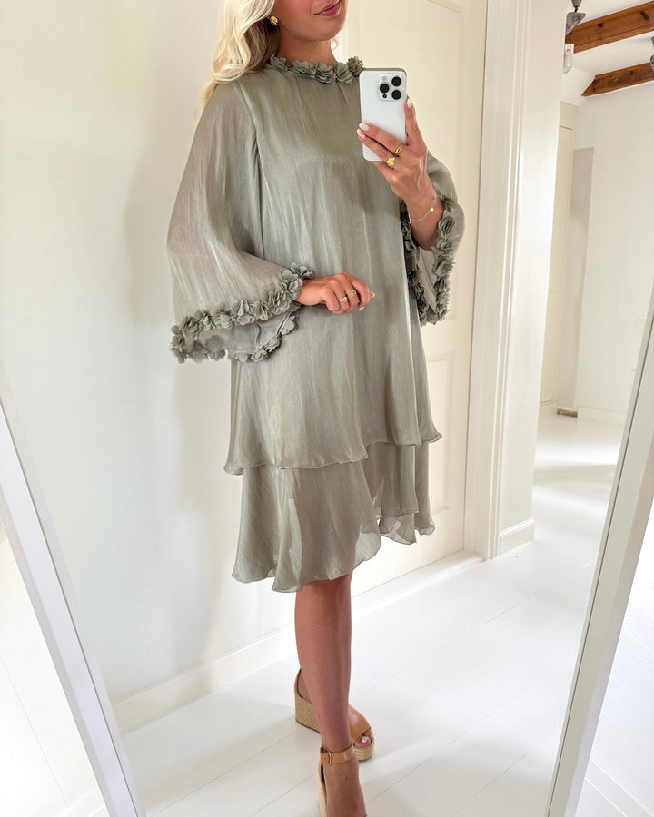 A-View kjole daisina dusty green