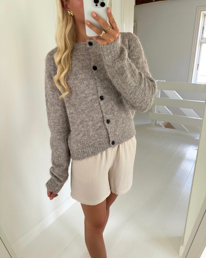 Vero Moda cardigan novah ls o-neck button ga noos fossil melange
