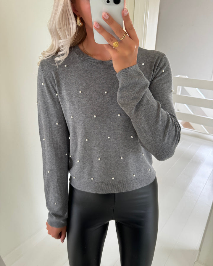 Vero Moda sweater glory pearl ls o-neck boo medium grey melange