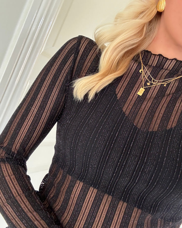 JDY bluse vivy ls lurex black/black lurex