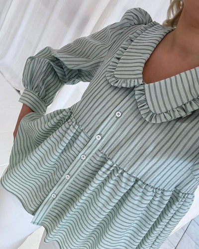 Karoline shirt mint/stripes