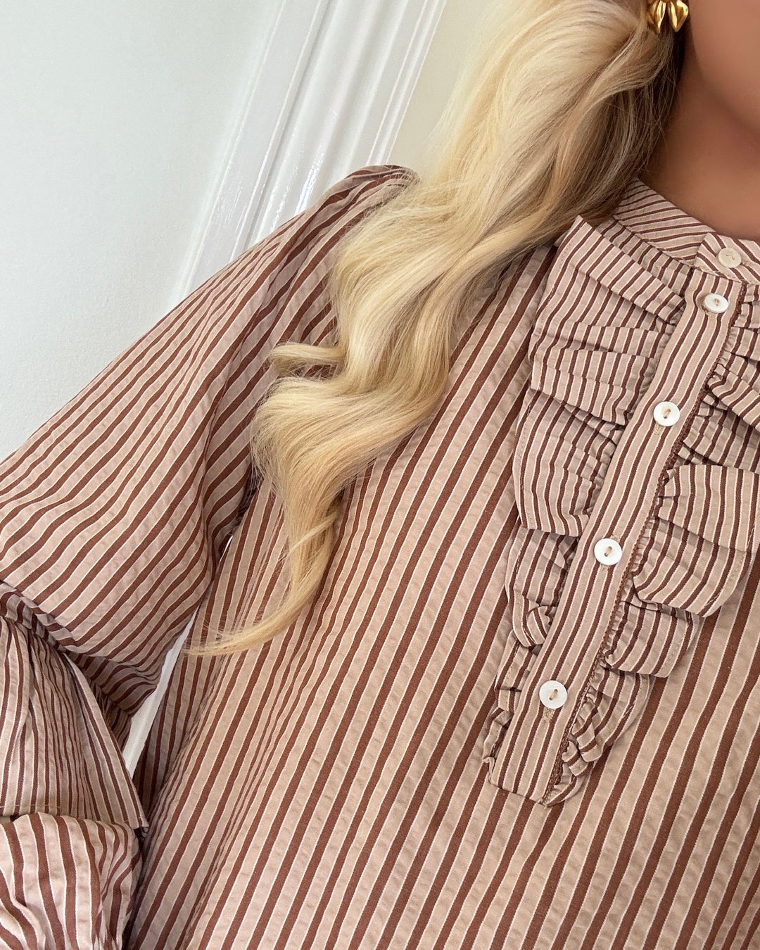 A-view bluse karin brown/white