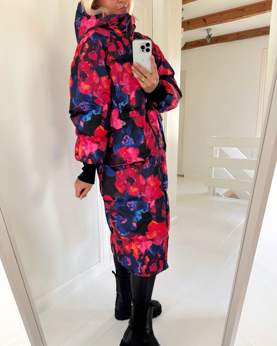 Y.A.S jakke similly padded s. navy blazer/limo print