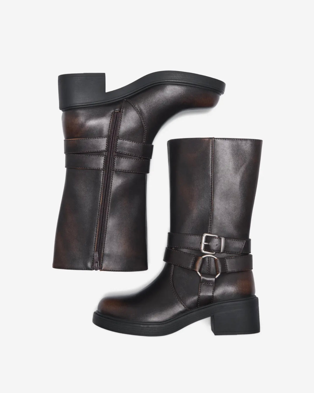 Only støvler blossom hardware brown stone