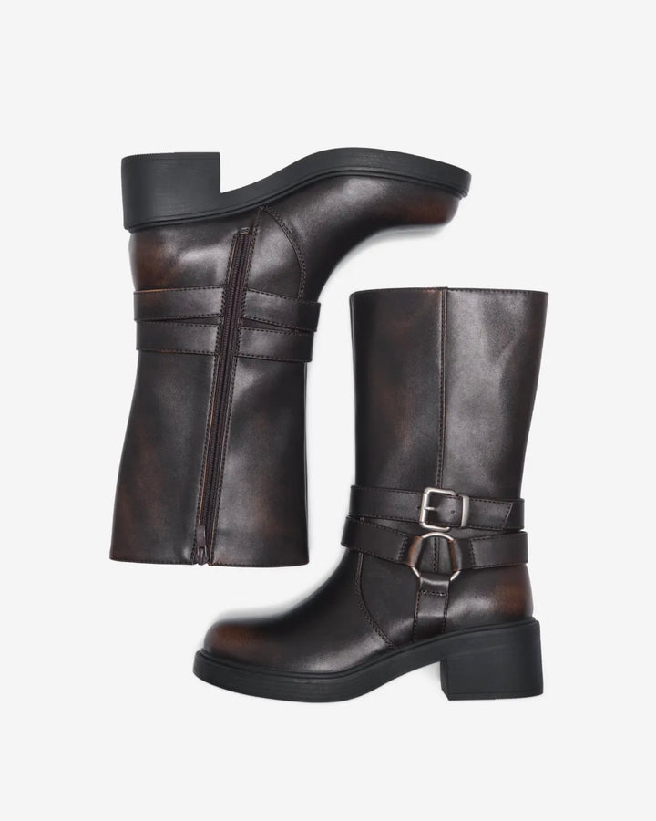 Only støvler blossom hardware brown stone