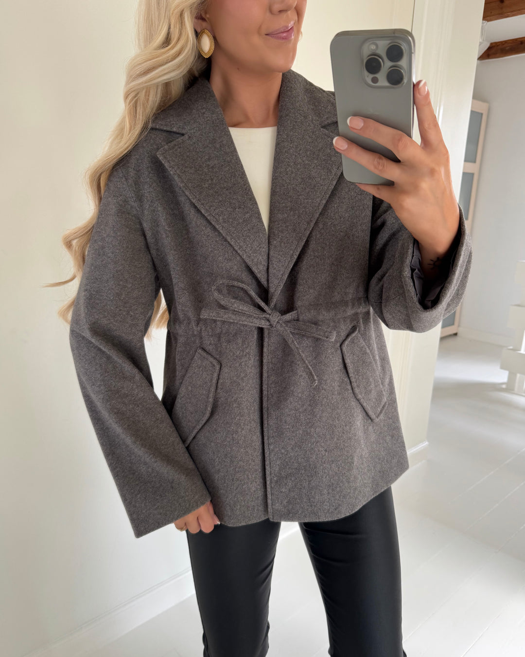 Vero Moda jakke ingrid medium grey melange