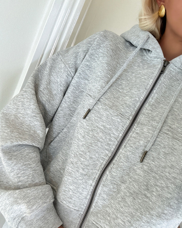 Sister’s Point trøje hike zip light grey melange