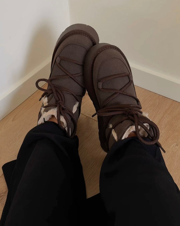 Only støvler fan felicia lace teddy platform bracken - FORUDBESTILLING LEV. UGE 43