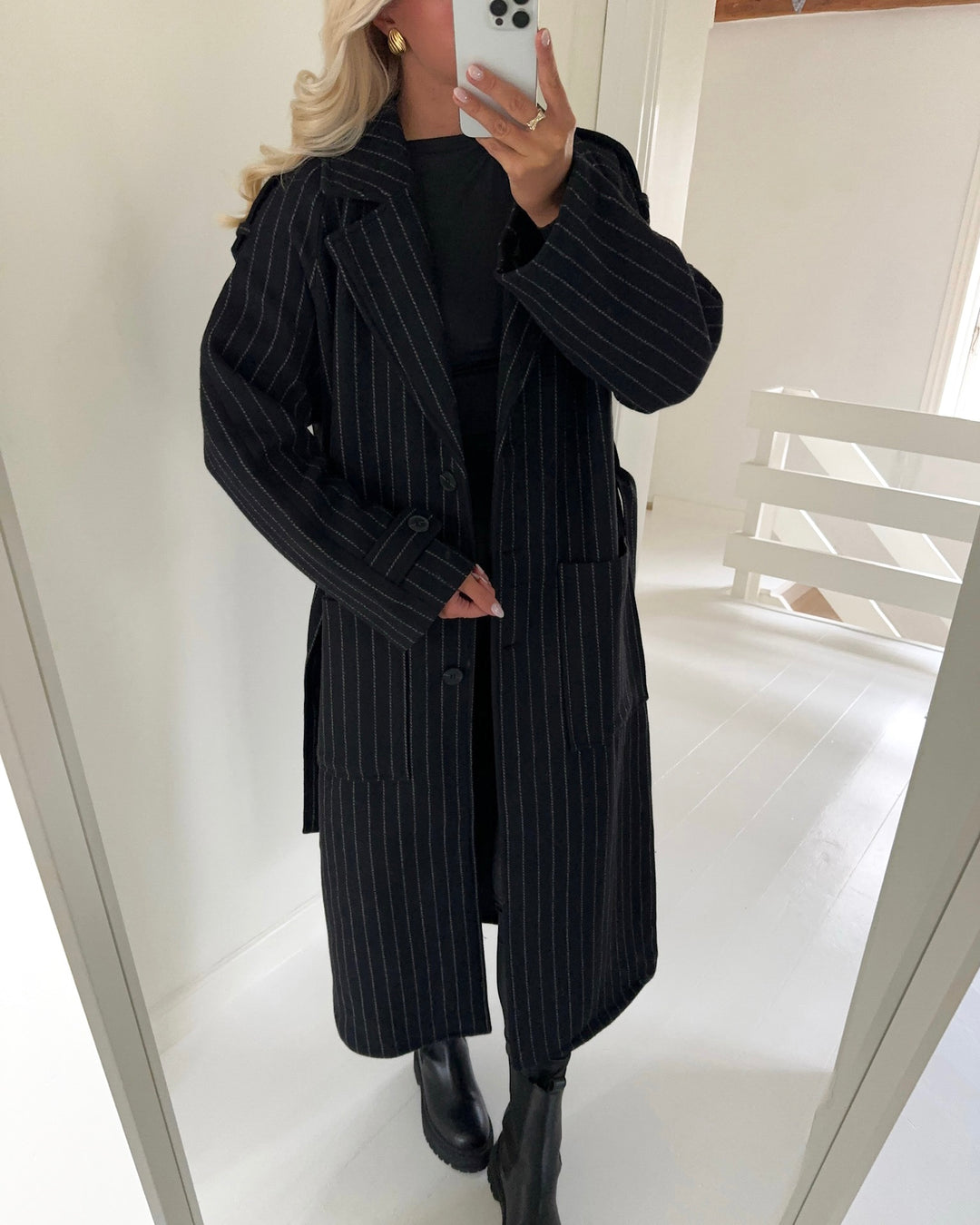 Sister's Point frakke caleb grey pinstripe