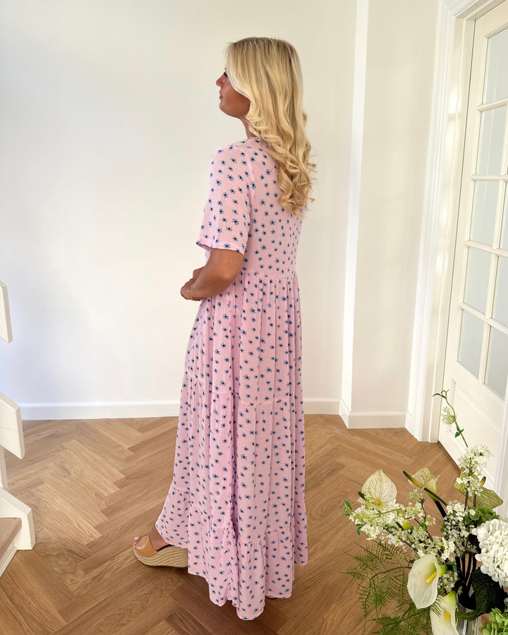 Pieces kjole evie ss ankle roseate spoonbill/flower