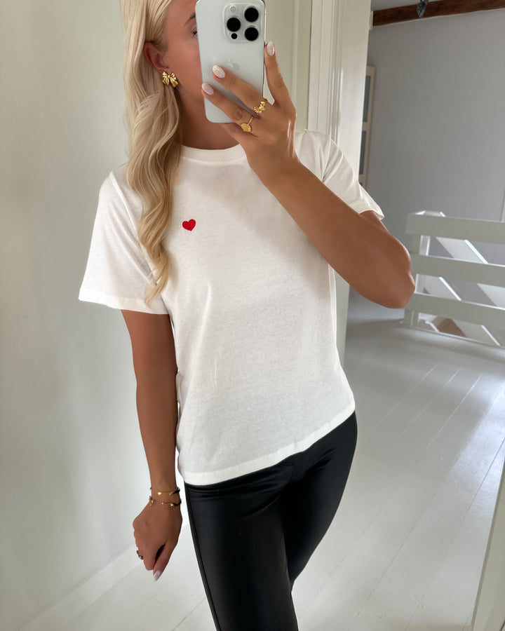 JDY t-shirt pisa ss print cloud dancer/bittersweet heart