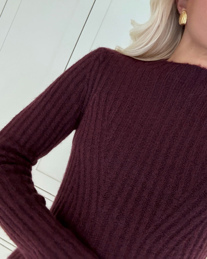 Y.A.S kjole dolly ls knit port royale