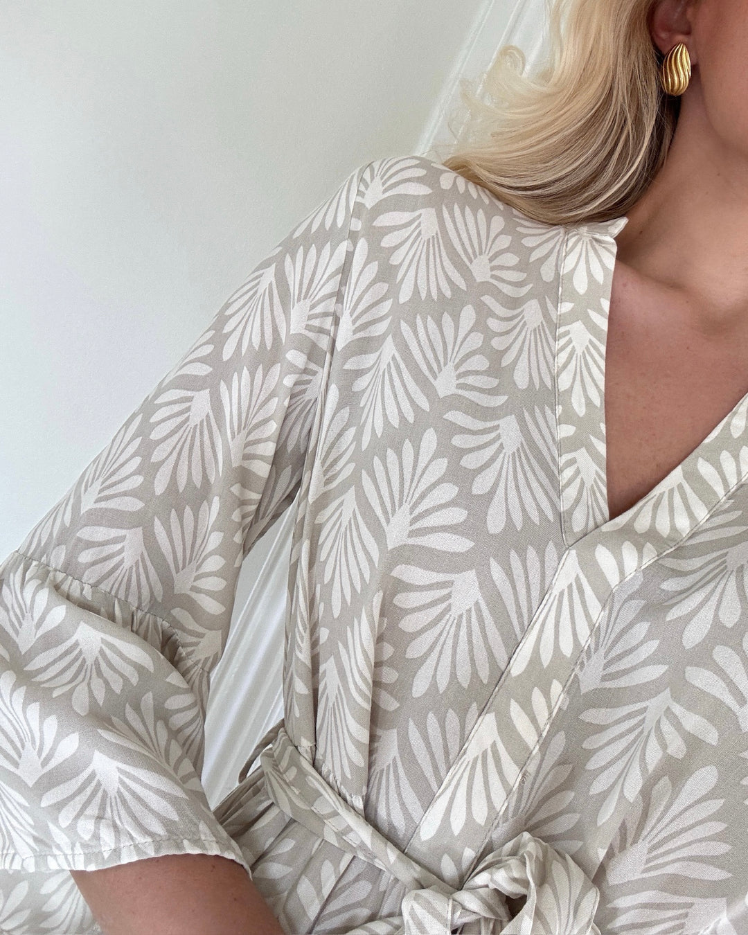 Vero Moda kjole melba 3/4 short silver lining/bibi