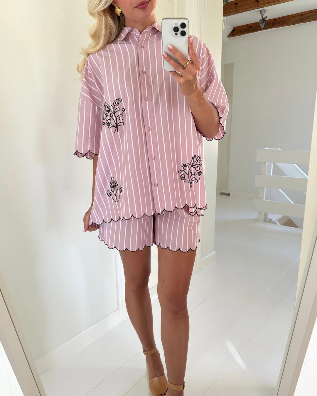 Sister's Point shorts ella-sho19 mauve stripes - FORUDBESTILLING LEV. UGE 23
