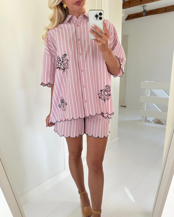 Sister's Point shorts ella-sho19 mauve stripes - FORUDBESTILLING LEV. UGE 23