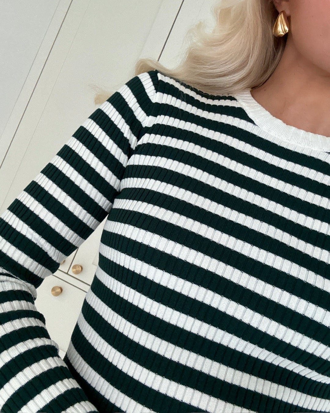 Sister's Point bluse huga-ls pine/cream