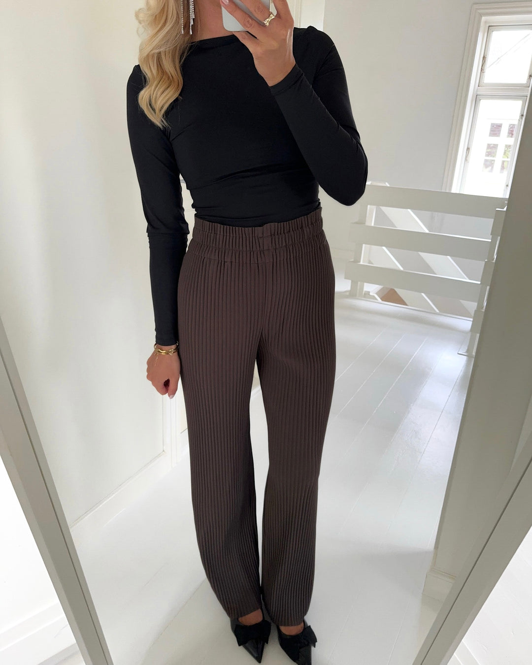 Y.A.S bukser alisa hw chocolate brown - FORUDBESTILLING LEV. UGE 49/50