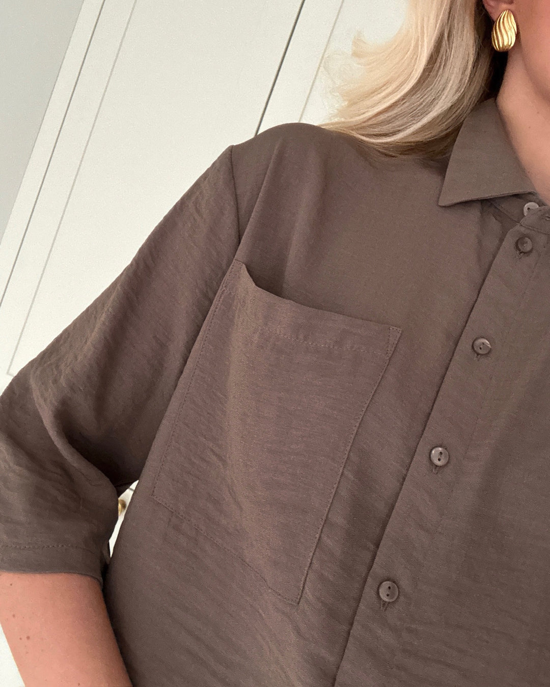 JDY skjorte divya life 3/4 loose caribou