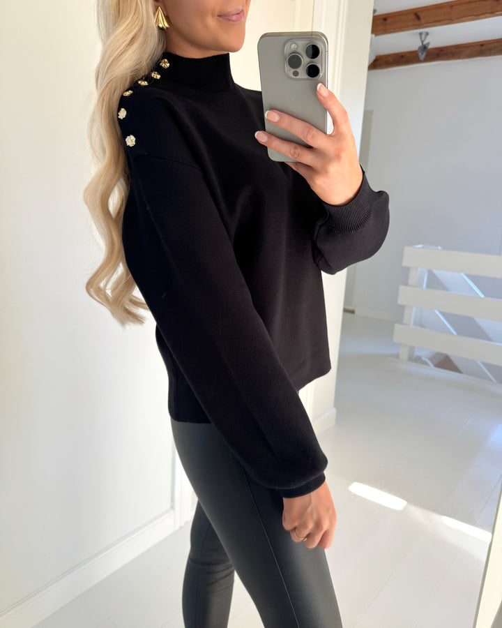 Y.A.S sweater hama ls knit black