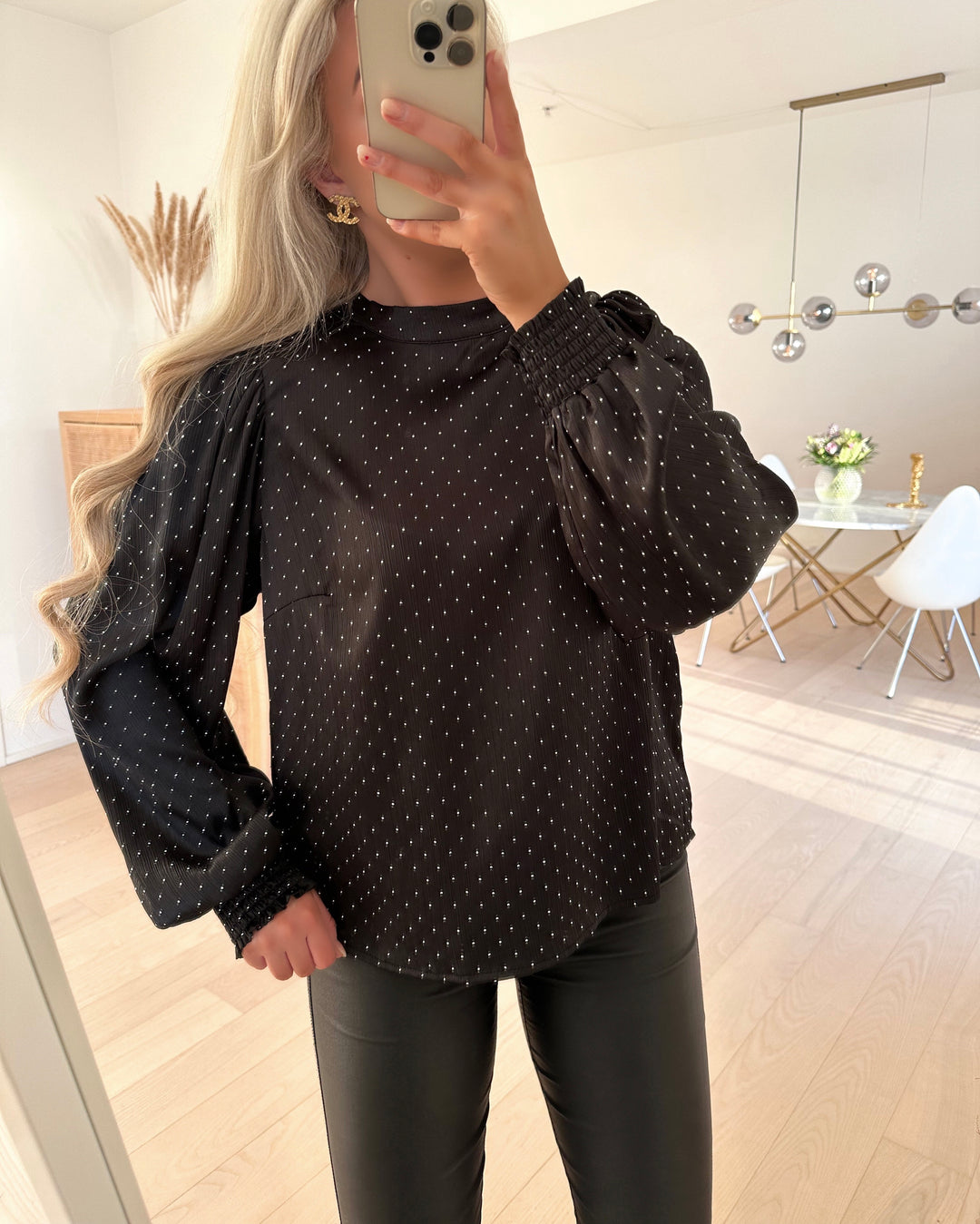 Sister's Point bluse ventia-ls7 black/stones