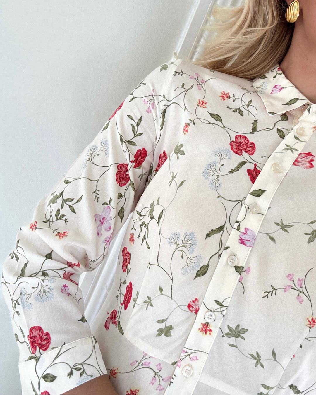 Y.A.S kjole savanna long shirt pristine/botalia - FORUDBESTILLING LEV. UGE 11