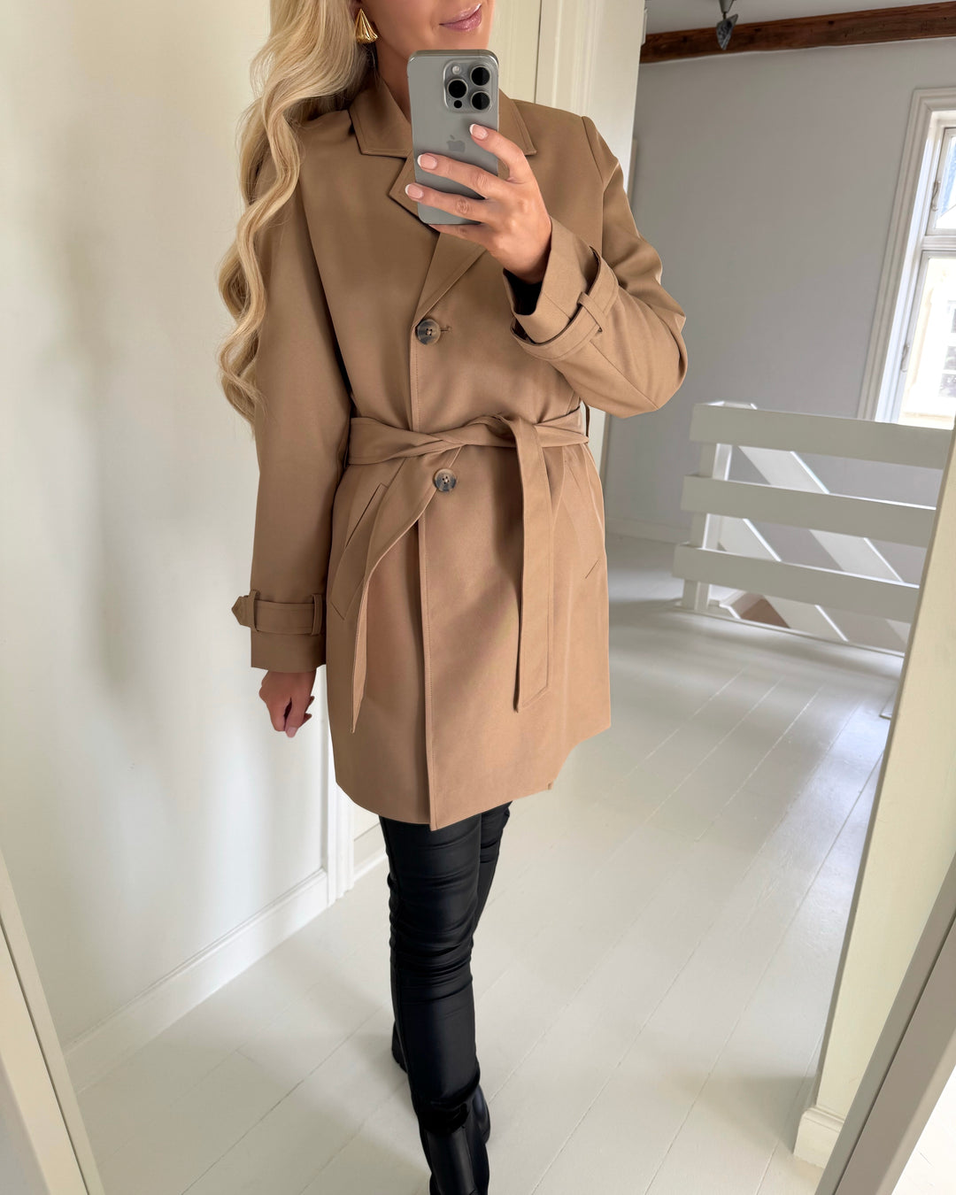 Vero Moda trenchcoat celeste tigers eye