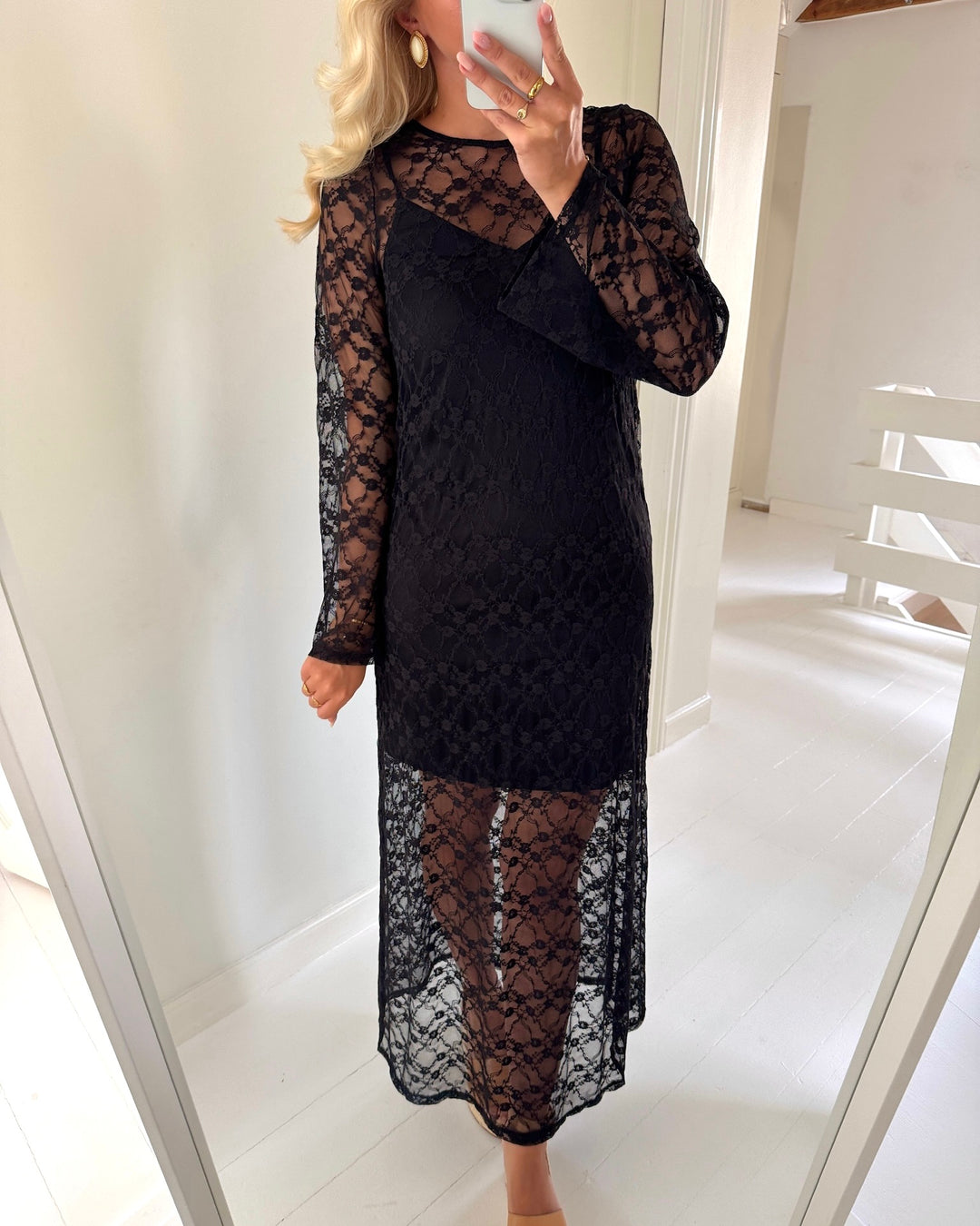 JDY kjole silvia ls lace maxi black
