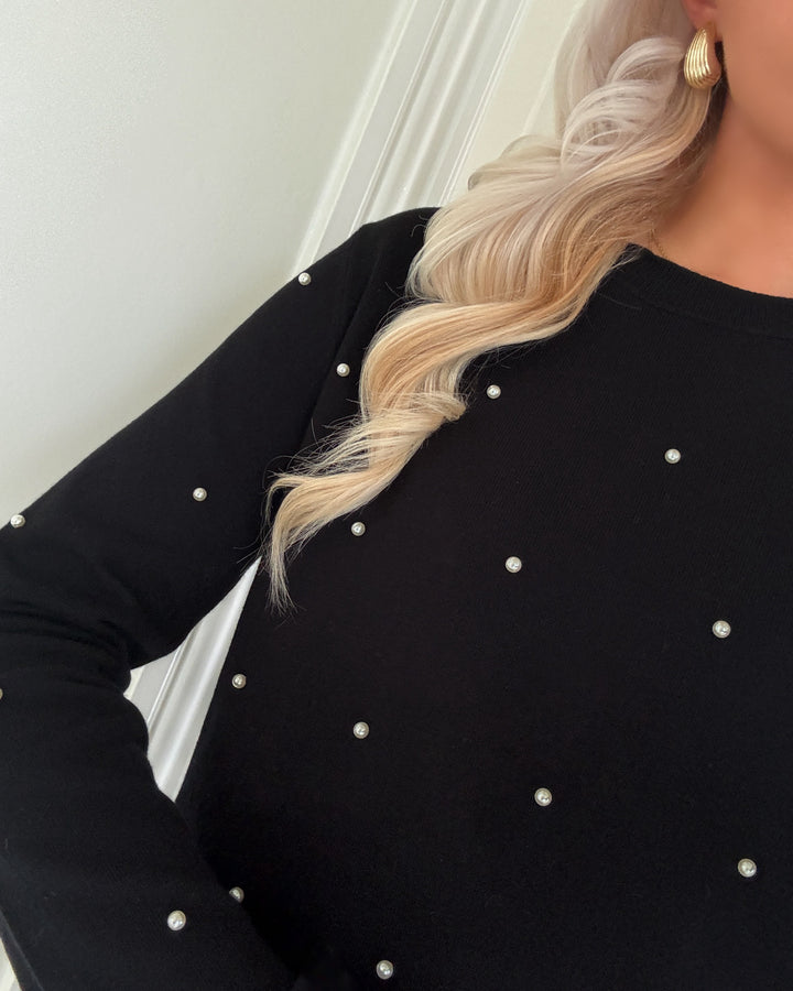 Vero Moda sweater glory pearl ls o-neck boo black