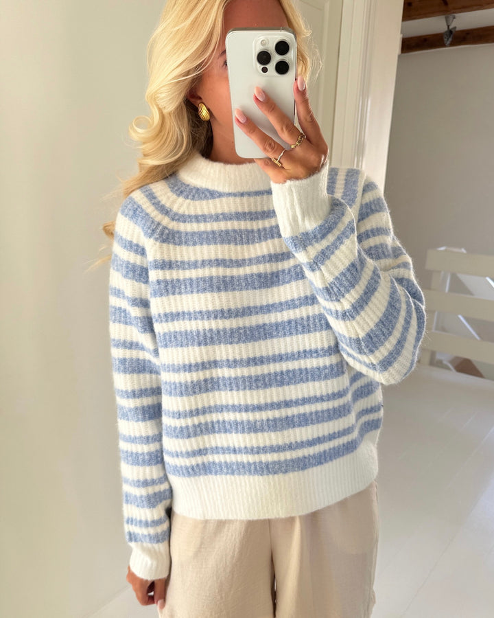 Sister's Point striktrøje hica-pu cream/blue
