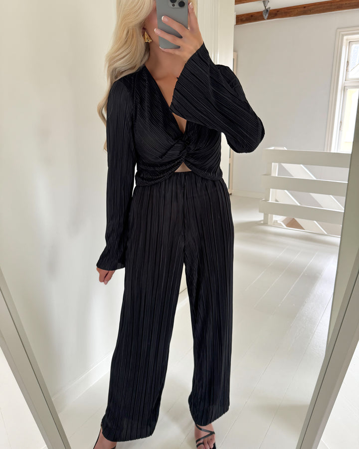 Vero Moda bukser plis hw wide black