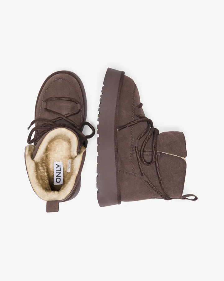 Only støvler fan felicia lace teddy platform bracken