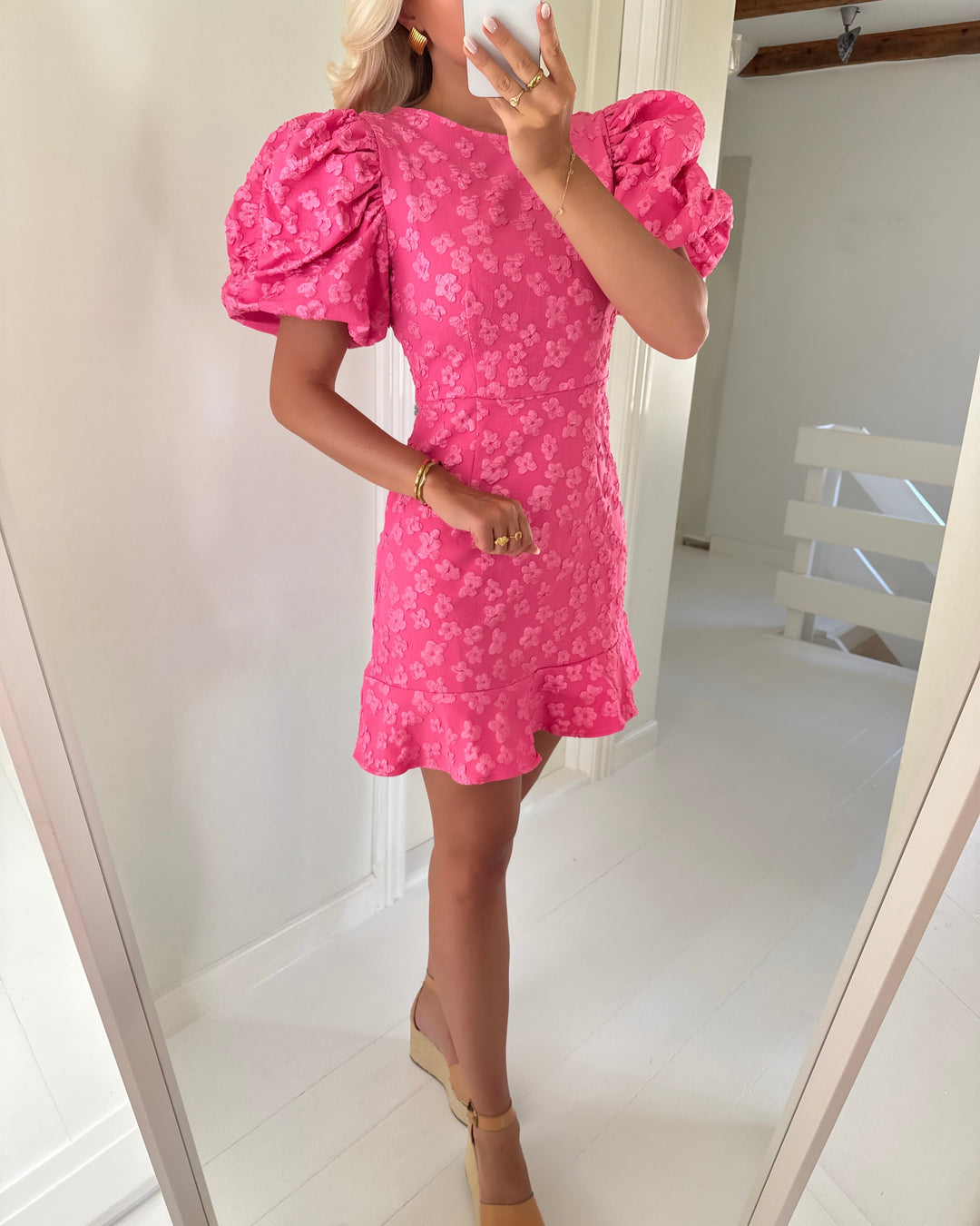 Vero Moda kjole fia ss o-neck pink cosmos