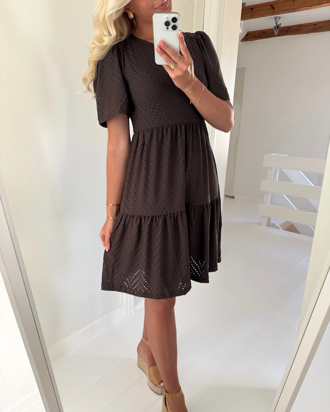 JDY kjole carla cathinka ss chocolate brown