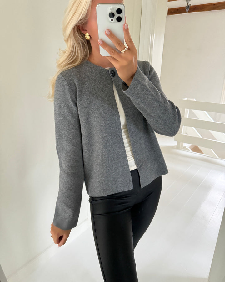 Only cardigan anneli ls knt medium grey melange
