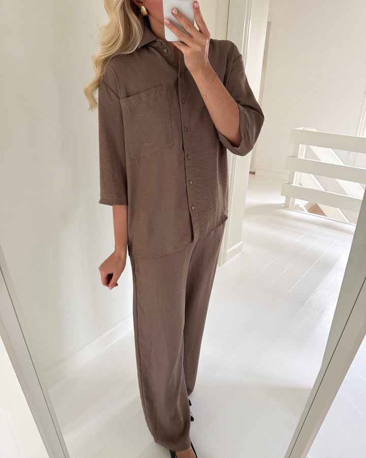 JDY skjorte divya life 3/4 loose caribou