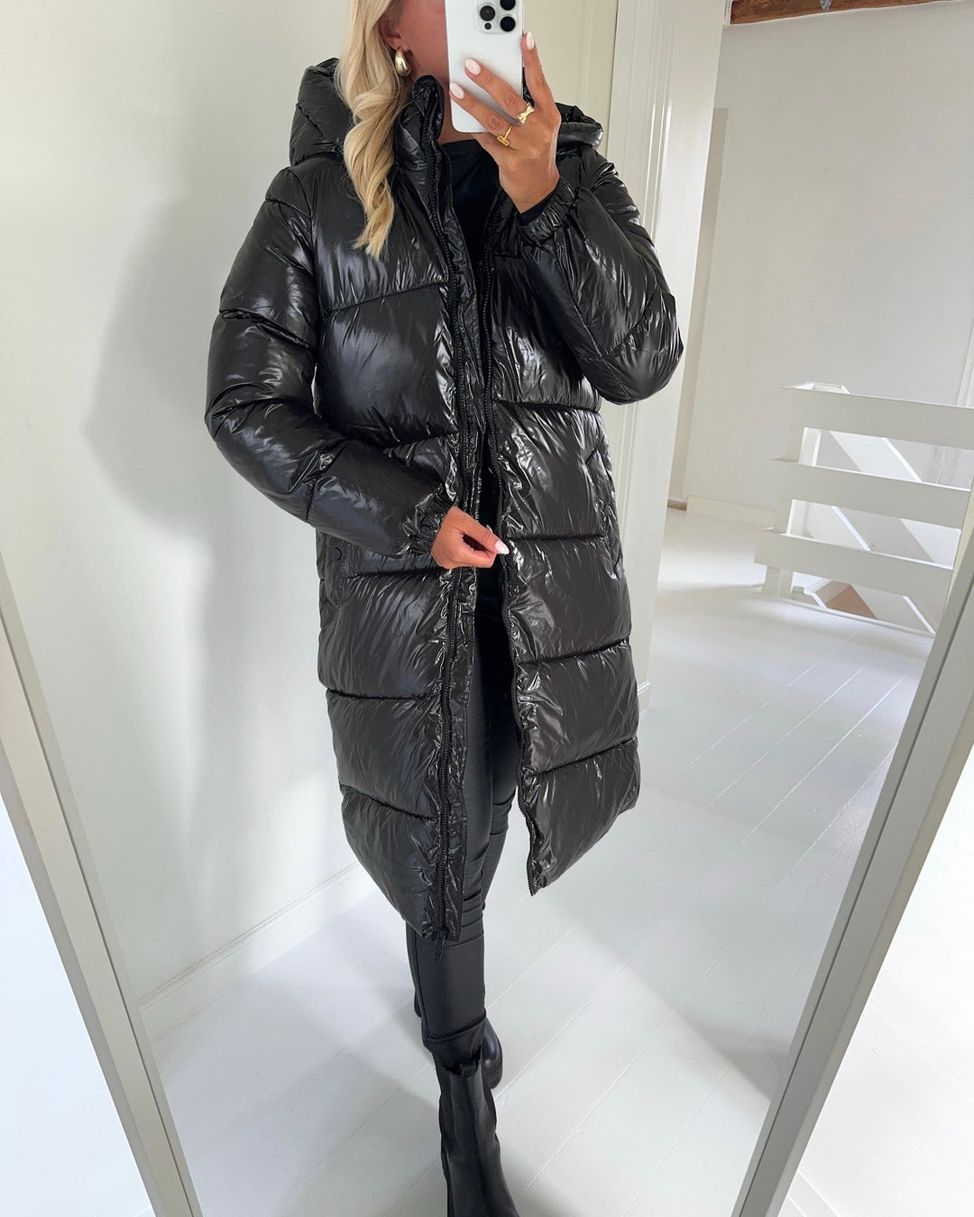 Vero Moda jakke uppsashiny long black